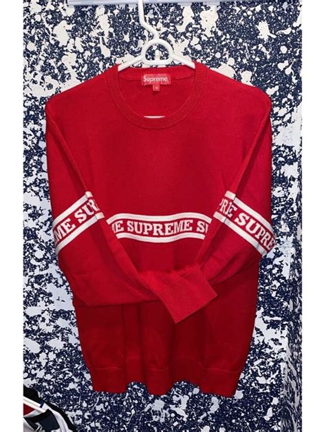 Supreme Knit Sweater In 2021 Supreme T Shirt Mens Street Style Mens