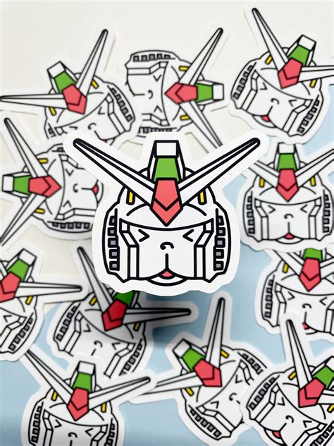 Gundam Stickers Cute Asian Sticker Anime Robot Sticker Etsy