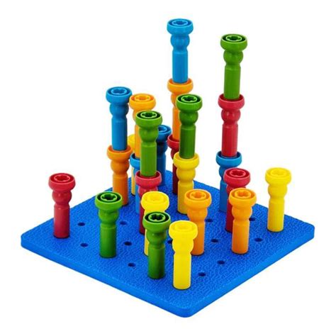 Jual Stacking Peg Board Toy Early Educational Fine Motor Skills For
