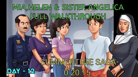 Miahelen And Sister Angelica Full Walkthrough Summertime Saga 02015 Complete Storyline Day