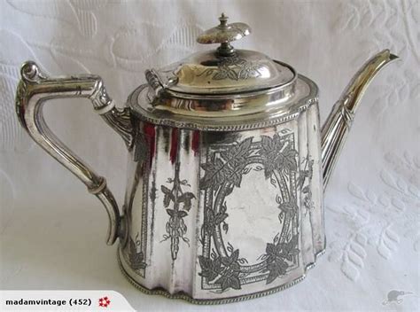 Vintage Edwardian Silver Plate Engraved Teapot Trade Me Tea Pots