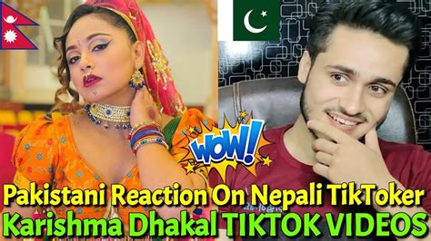 pakistani react on nepali tiktoker karishma dhakal new tiktok videos rk reactions youtube