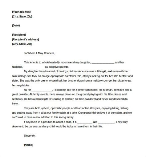 Adoption Letter To Child The O Guide