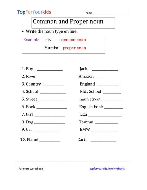 Proper nouns refer to particular or specific names of persons, places, things or event. Noun worksheet grade 3 | Nouns worksheet, Common and proper nouns, Common nouns