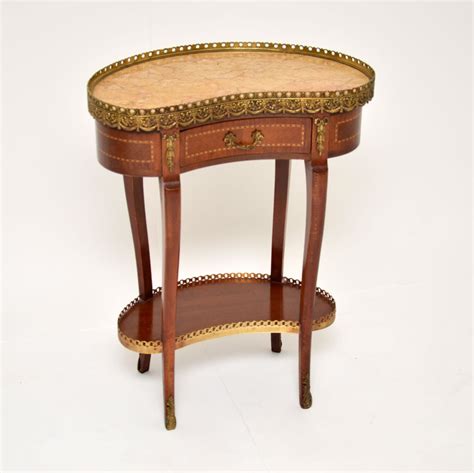 Antique French Marble Top Kidney Side Table Marylebone Antiques