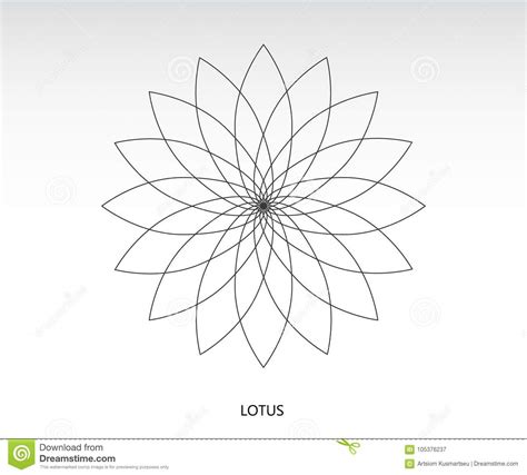 Lotus Sacred Geometry Stock Vector Illustration Of Merkaba 105376237