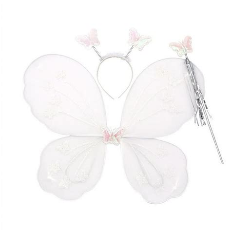 Butterfly Fairy Wings With Wands And Headbands Girls Princess Fairy