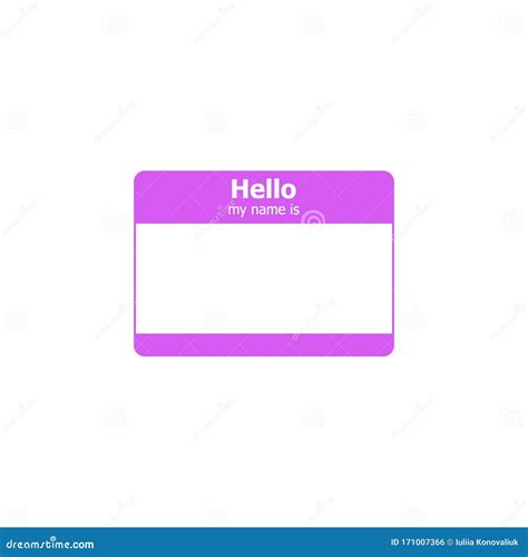 Hello My Name Is Vector Label Sticker Stock Illustration Illustration Of Paper Clip 171007366
