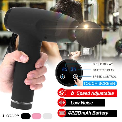 Muscle Massage Gun With 4 Massage Heads 6 Speed Adjustment Handheld