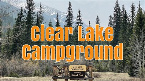 Clear Lake Campground Georgetown Colorado Youtube