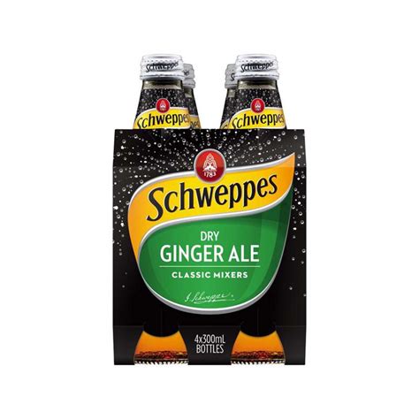 Schweppes Dry Ginger Ale 300ml Bottle Pack 4 Winc
