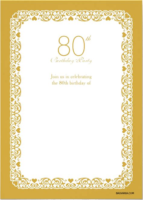 printable  birthday invitations bagvania