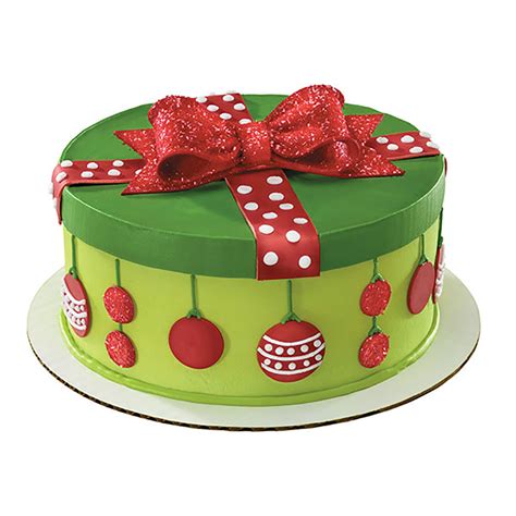 Surprise gift box cake price. Holiday Dots Gift Box Round Cake Design | DecoPac