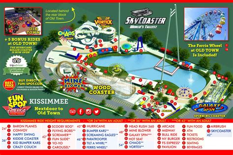 Kissimmee Theme Park Map Fun Spot Kissimmee Map