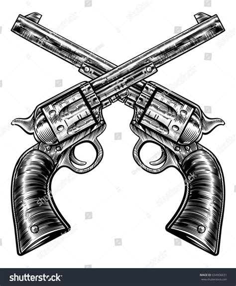 Crossed Old West Revolver Images Stock Photos Vectors Shutterstock