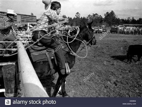 Rodeo Cowboys Black And White Stock Photos And Images Alamy