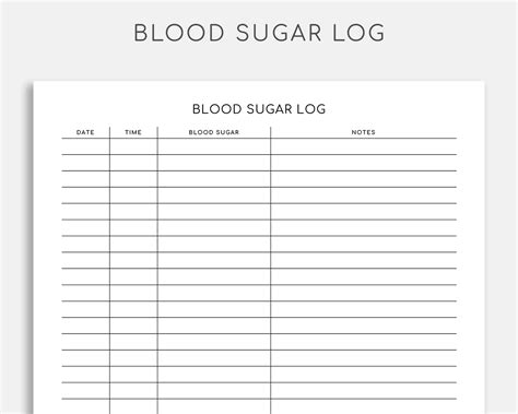 Free Printable Printable Blood Sugar Log Printable Templates Free