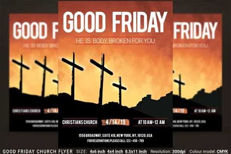 Good Friday Celebration Flyer Template 21 Psd Ai Indesign Word