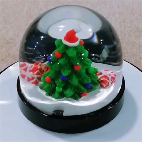 Resin Plastic Decoration Christmas Snow Globe Custom Building Souvenir
