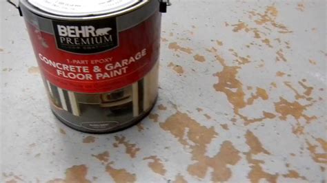 Behr 1 Part Epoxy Acrylic Concrete Garage Floor Paint