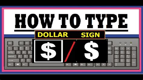 How To Type Dollar Sign Currency Symbol Youtube
