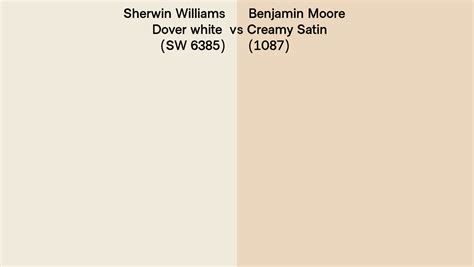 Sherwin Williams Dover White Sw 6385 Vs Benjamin Moore Creamy Satin