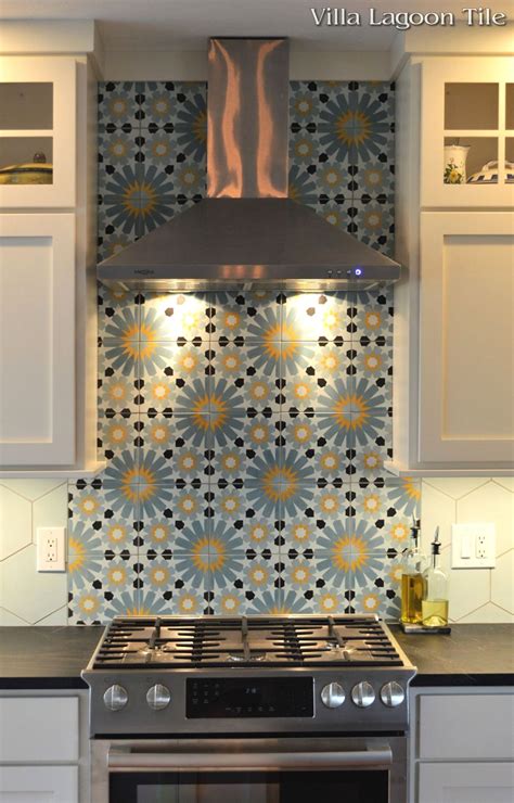 Our Square Tangier And Atmosphere Hex Handmade Cement Tile Blend