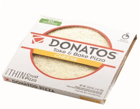 Donatos Take And Bake Thin Crust Cheese Pizza 2358 Oz Qfc