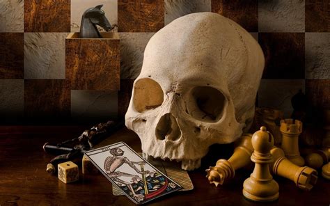 Maybe you would like to learn more about one of these? skull death playing cards chess dice pawns teeth horse checkered board games scythe cross jesus ...