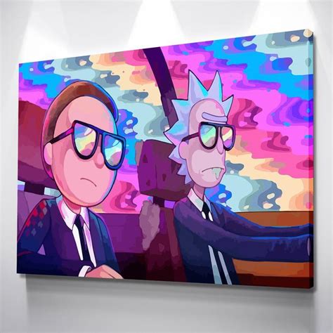 Lsd Rick And Morty Canvas Set Best Iconic Canvas Prints E Bazaart