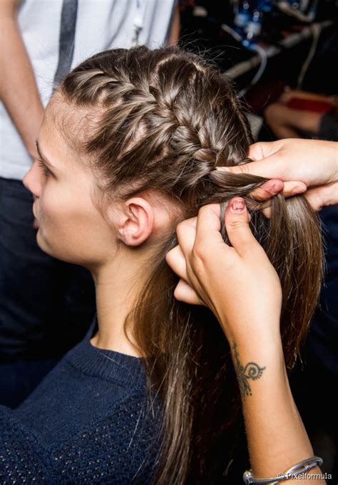 Braided Bangs 101 How To Get The Look French Braid Braided Chignon
