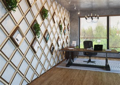 Wooden Panels Shade As The Original Interior Solution Of The Working