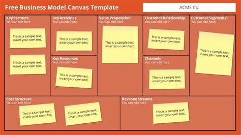 3063 Business Model Canvas Template 3 Free Powerpoint Templates