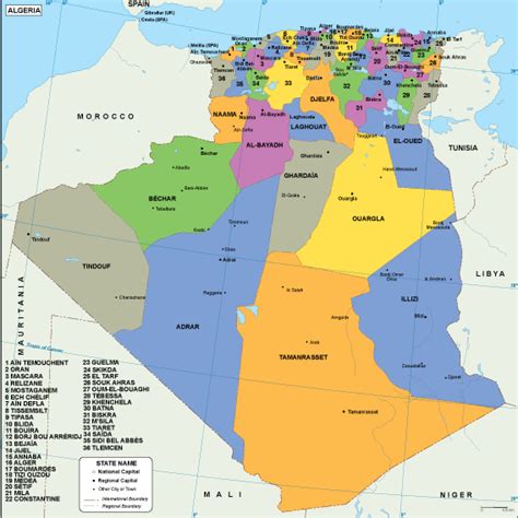 ¡el mapa creado por gente como tú! Algeria EPS map. EPS Illustrator Map | Vector World Maps