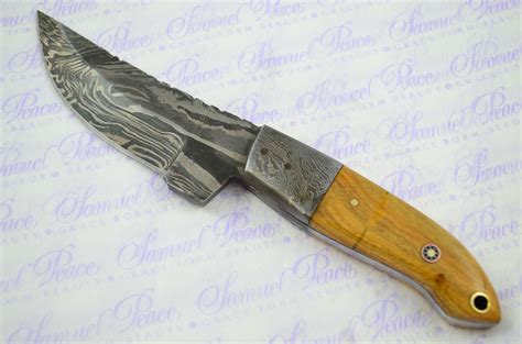 Full Scale Tang Damascus Steel Skinner Olivewood Scales 45″ Blade