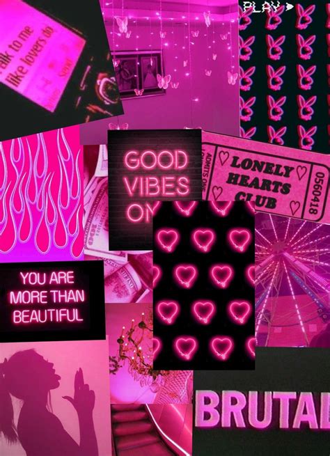 Pink Collage Neon Wallpapers Wallpaper Cave