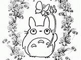 Totoro Coloring Pages Neighbor Coloriage Anime Studio Ghibli Colouring Sheet Miyazaki Printable Drawing Book Colorier Dessin Garden Cute Voisin Mon sketch template