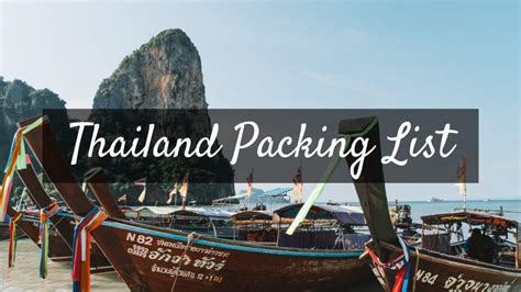 Liste De Bagages Pour Un Voyage En Sac à Dos En Thaïlande