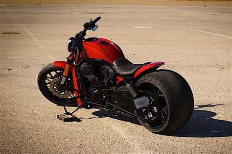Harley Davidson V Rod On Obscene 360 Rear Wheel Is More Extreme Than A