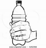 Bottle Water Holding Hand Coloring Clipart Vector Illustration Royalty Poster Lal Perera Preview Clipartmag sketch template