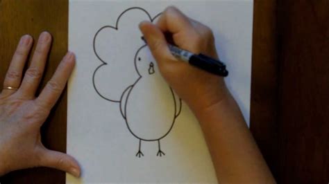How To Draw A Turkey Cartoon Beginners Drawing Tutorial Youtube