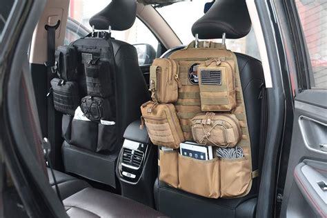 Tactical Molle Car Seat Organizer V2 Skullvibe Car Survival Kits