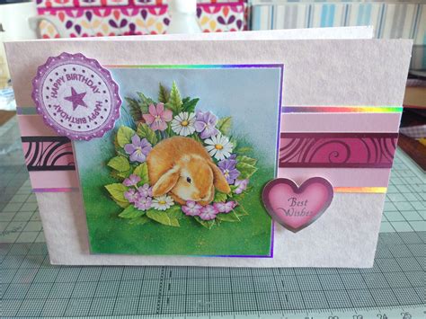 Craft Creations Topper Card Blank And Sentiment Card Making Blank