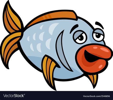 Funny Fish Cartoon Royalty Free Vector Image Vectorstock