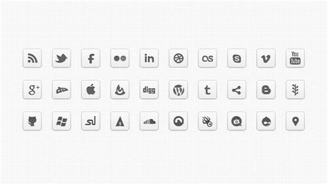 40 Well Designed Free Social Networking Icons