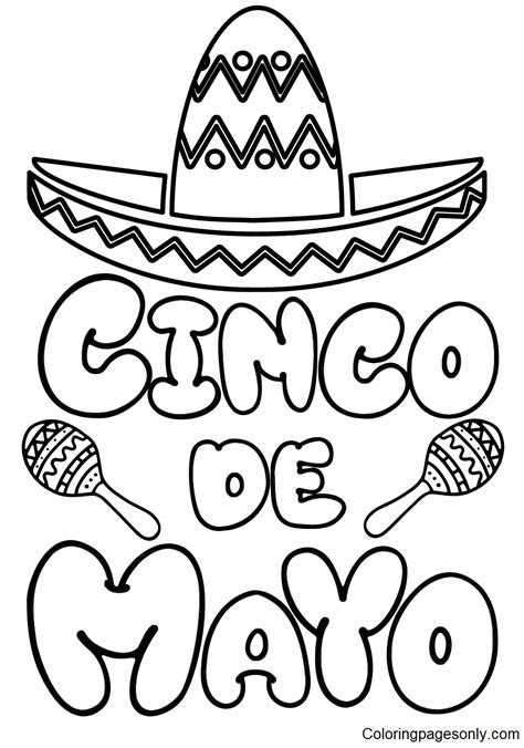 Cinco De Mayo Coloring Pages Coloring Pages For Kids And Adults
