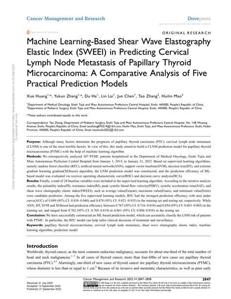 Pdf Machine Learning Based Shear Wave Elastography Elastic Index