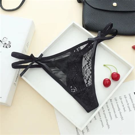 Hollow Out Temptation Sexy Underwear Women See Though Mesh Cute Bow