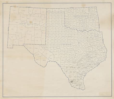 Map Of Texas New Mexico And Oklahoma Side 1 Of 1 The Portal To