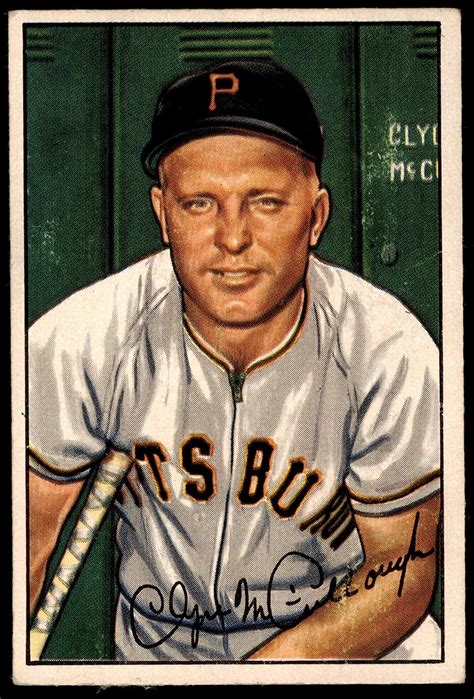 1952 Bowman 99 Clyde Mccullough Pittsburgh Pirates